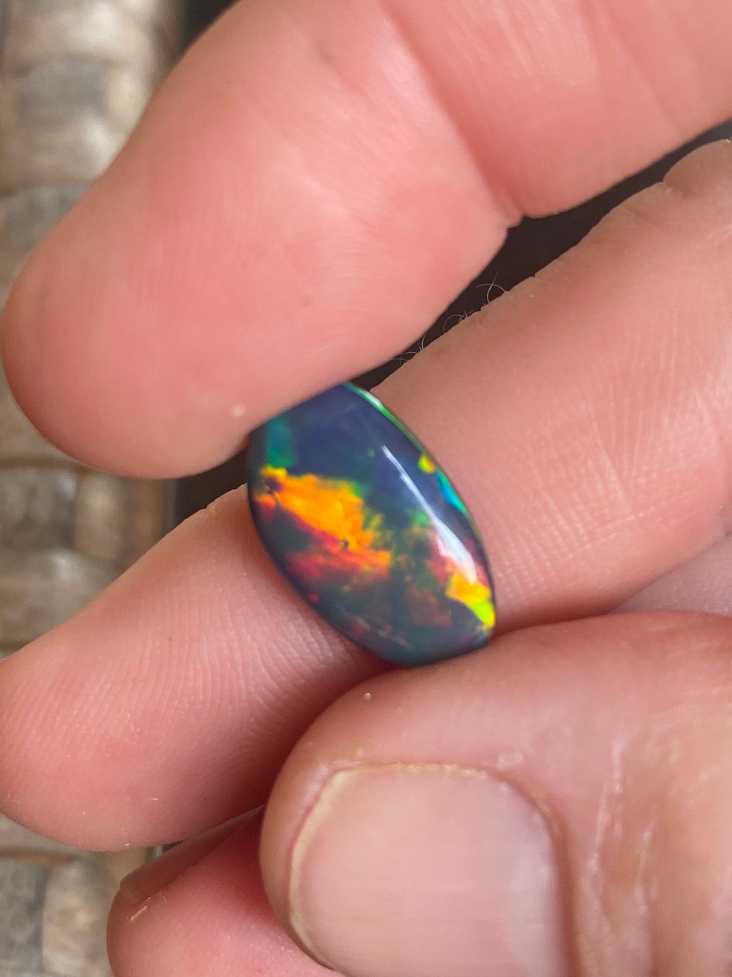 Stunning reds - Lightning Ridge Doublet