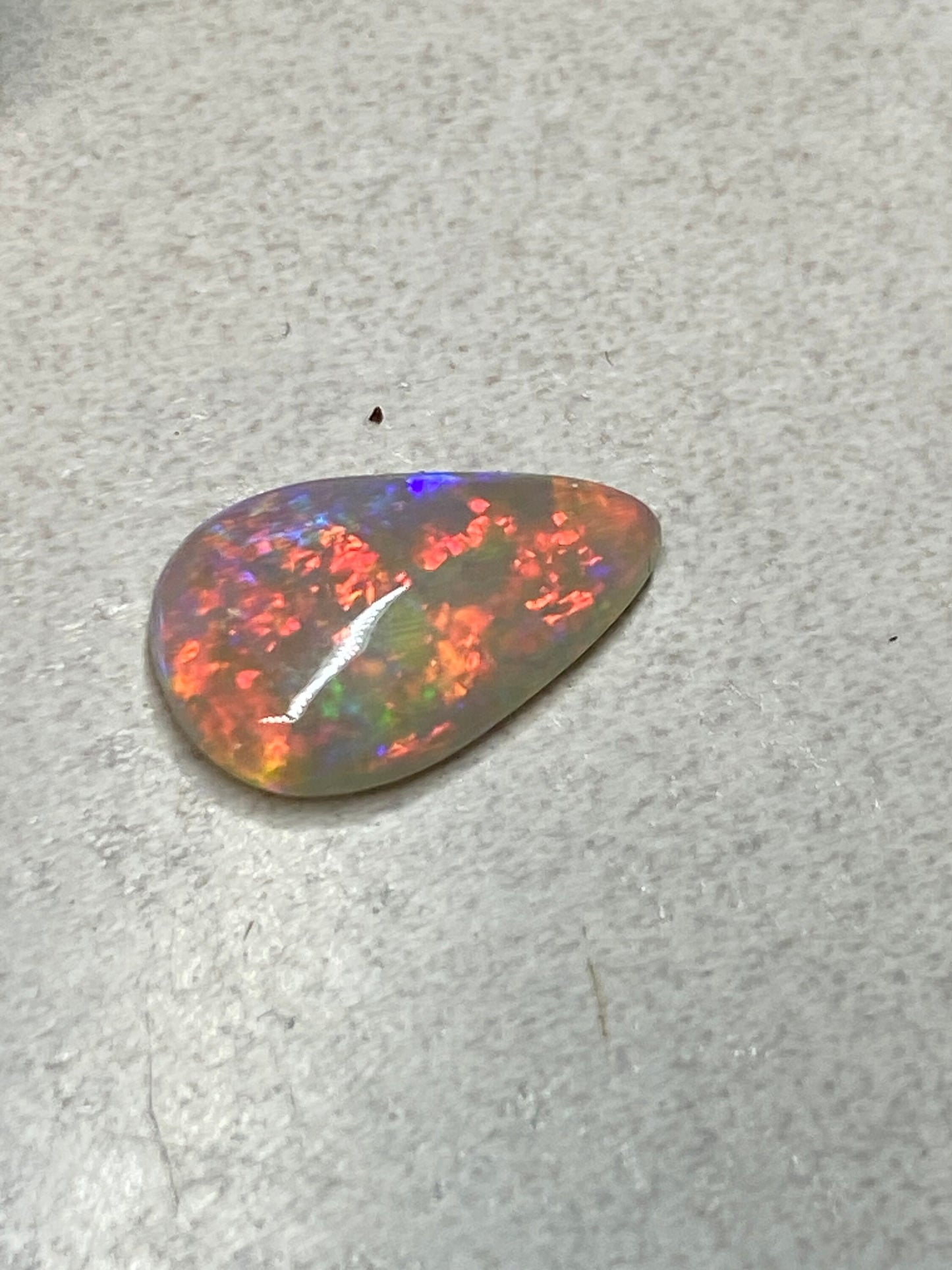 Beautiful red play, crystal teardrop