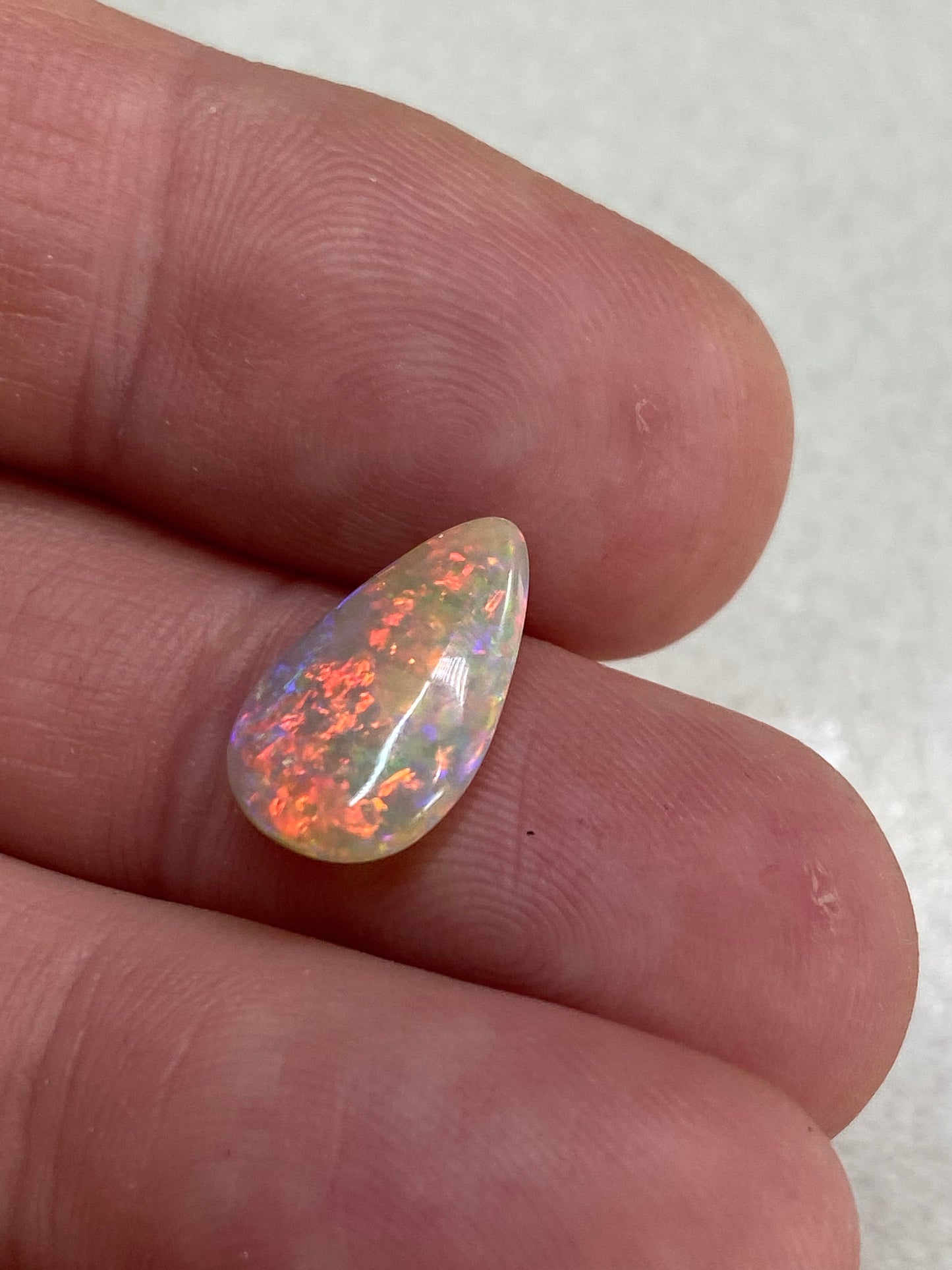 Beautiful red play, crystal teardrop