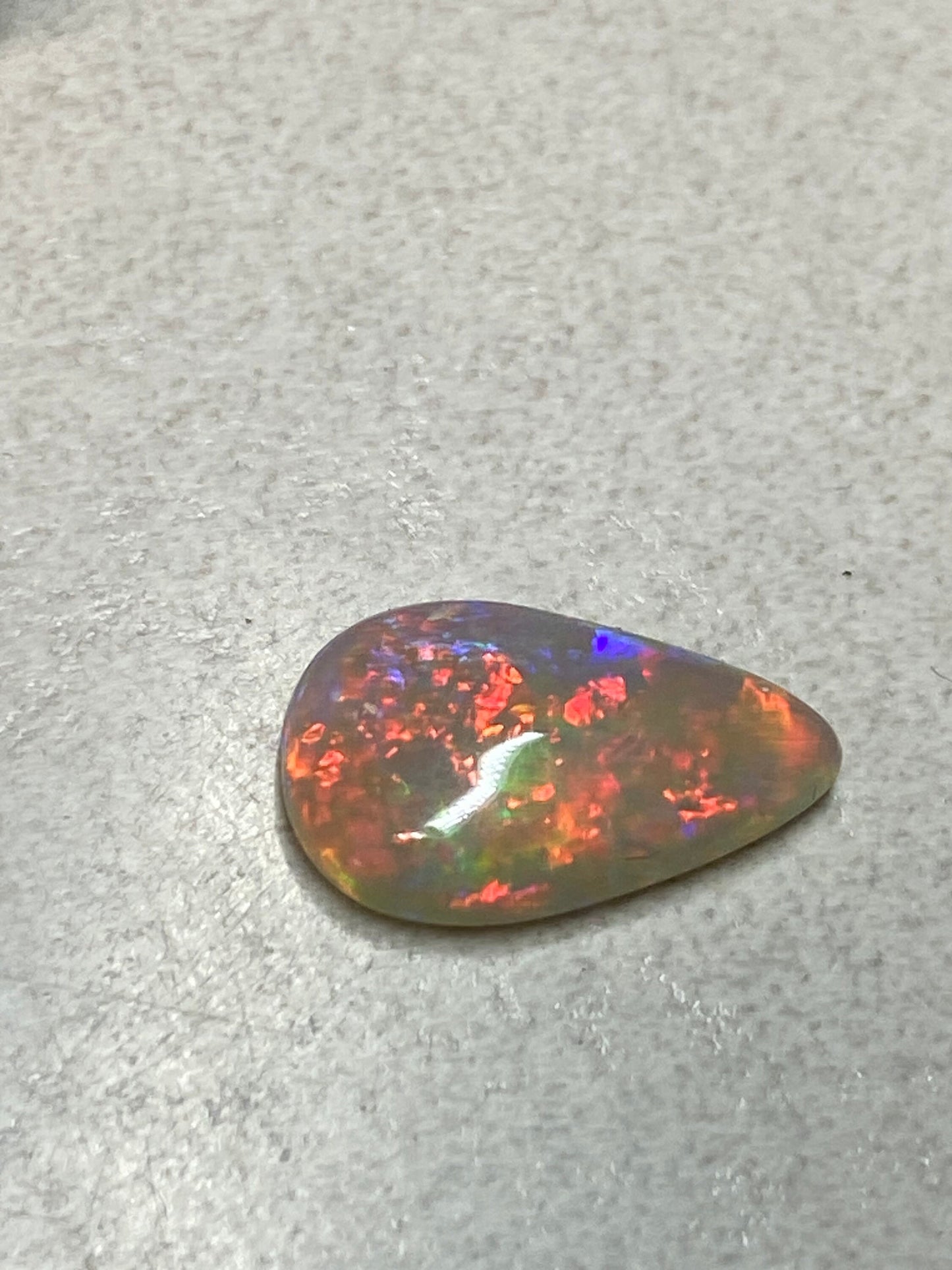 Beautiful red play, crystal teardrop