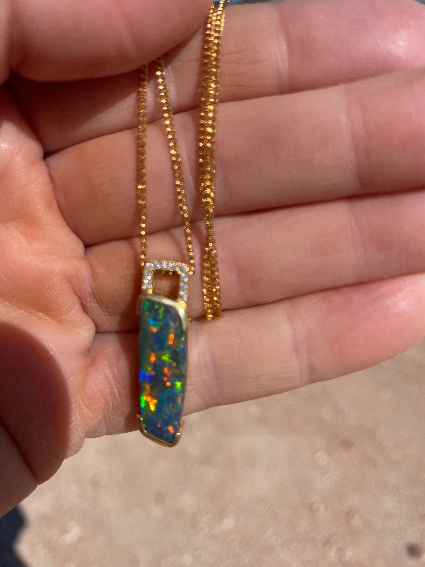 Incredible Black Opal Pendant