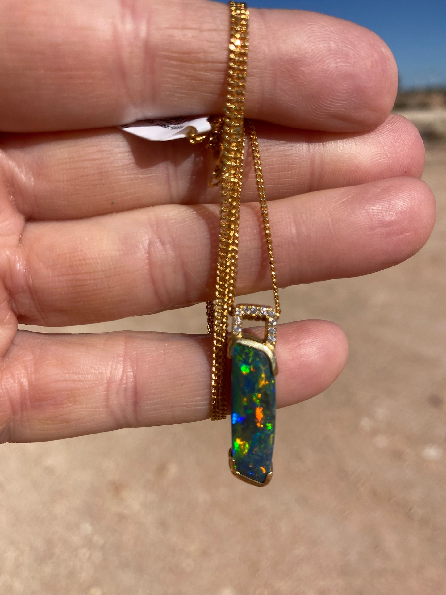 Incredible Black Opal Pendant