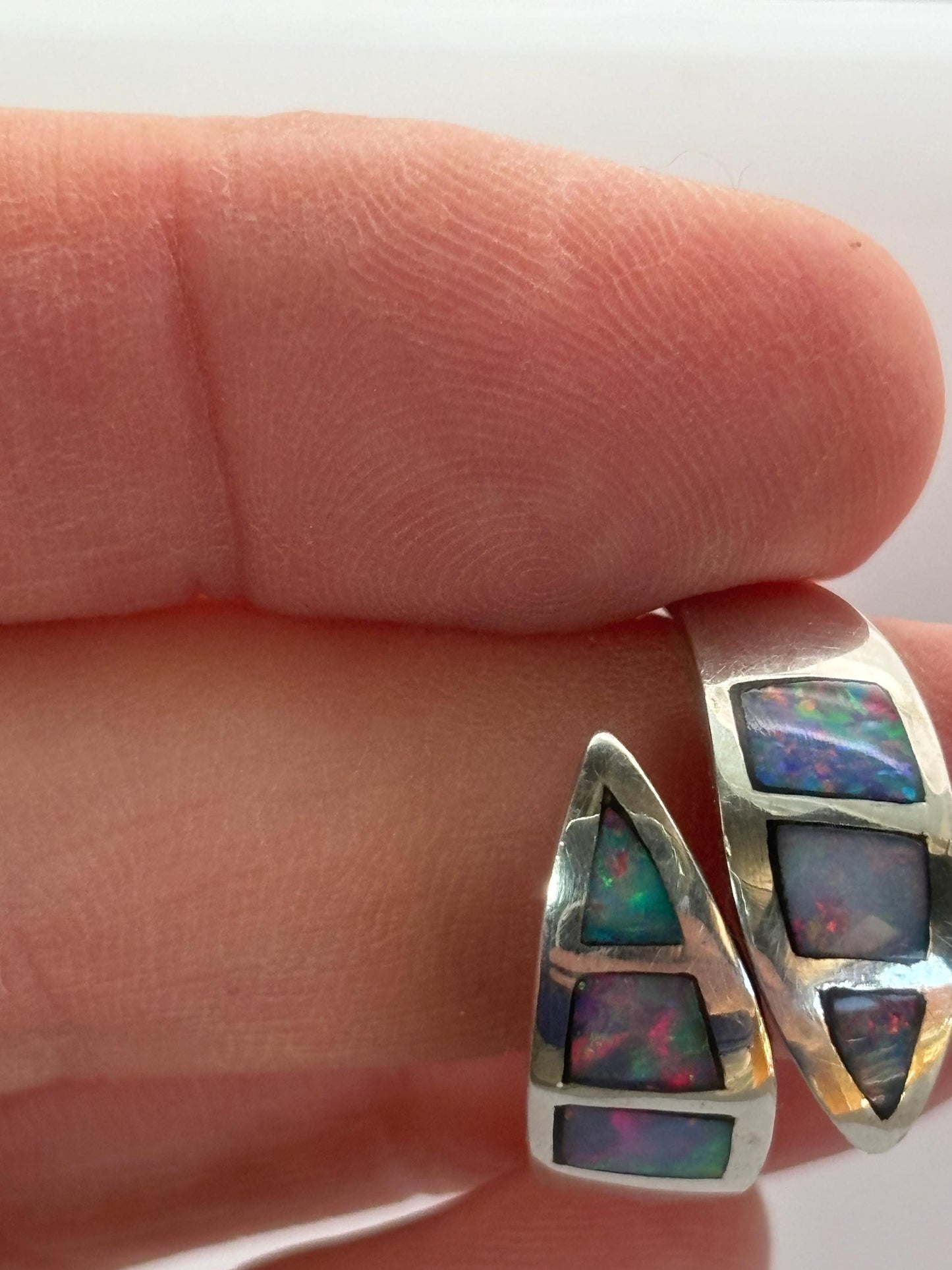 Opal inlay ring - Silver