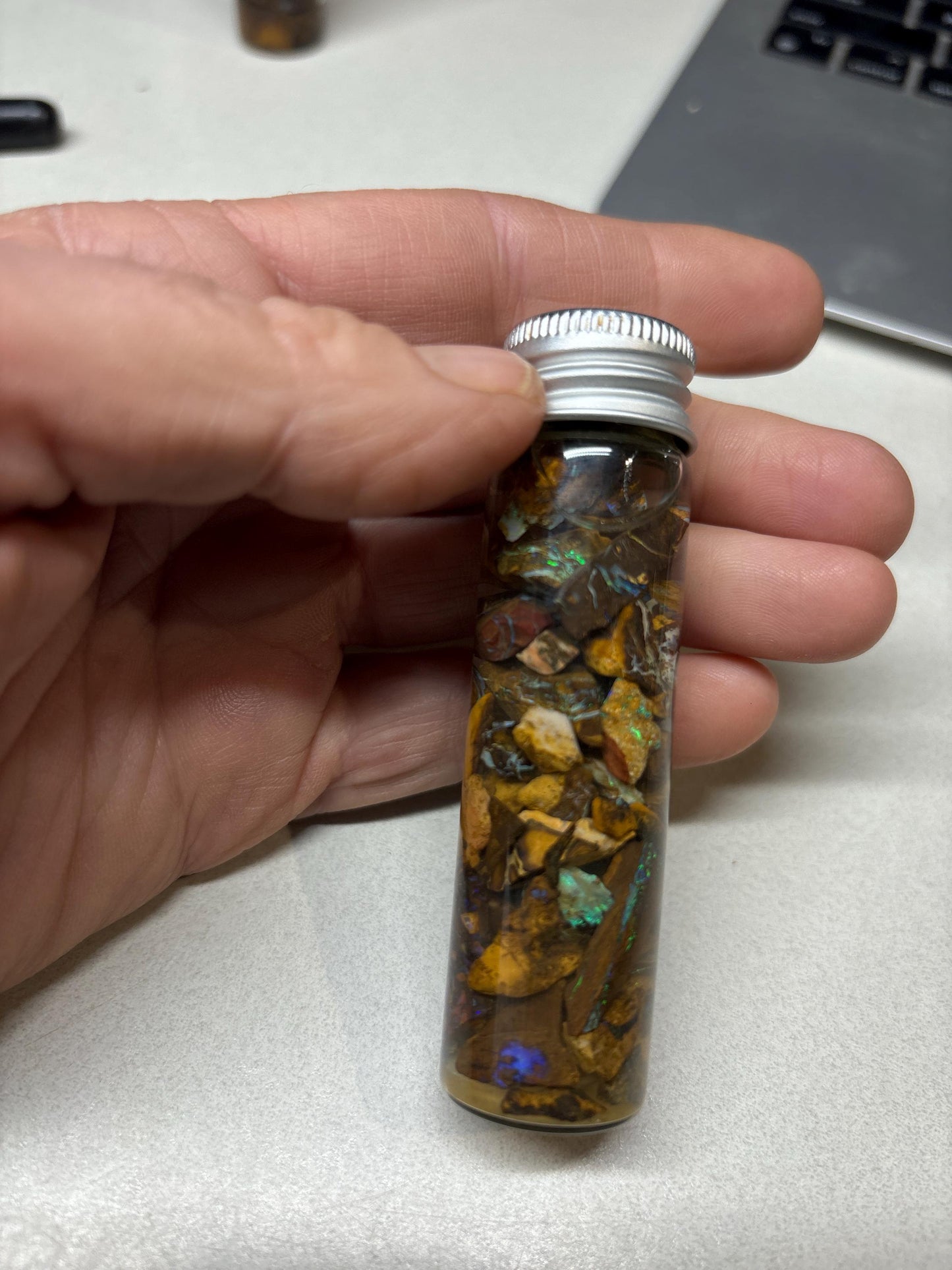 chip jar - boulder opal