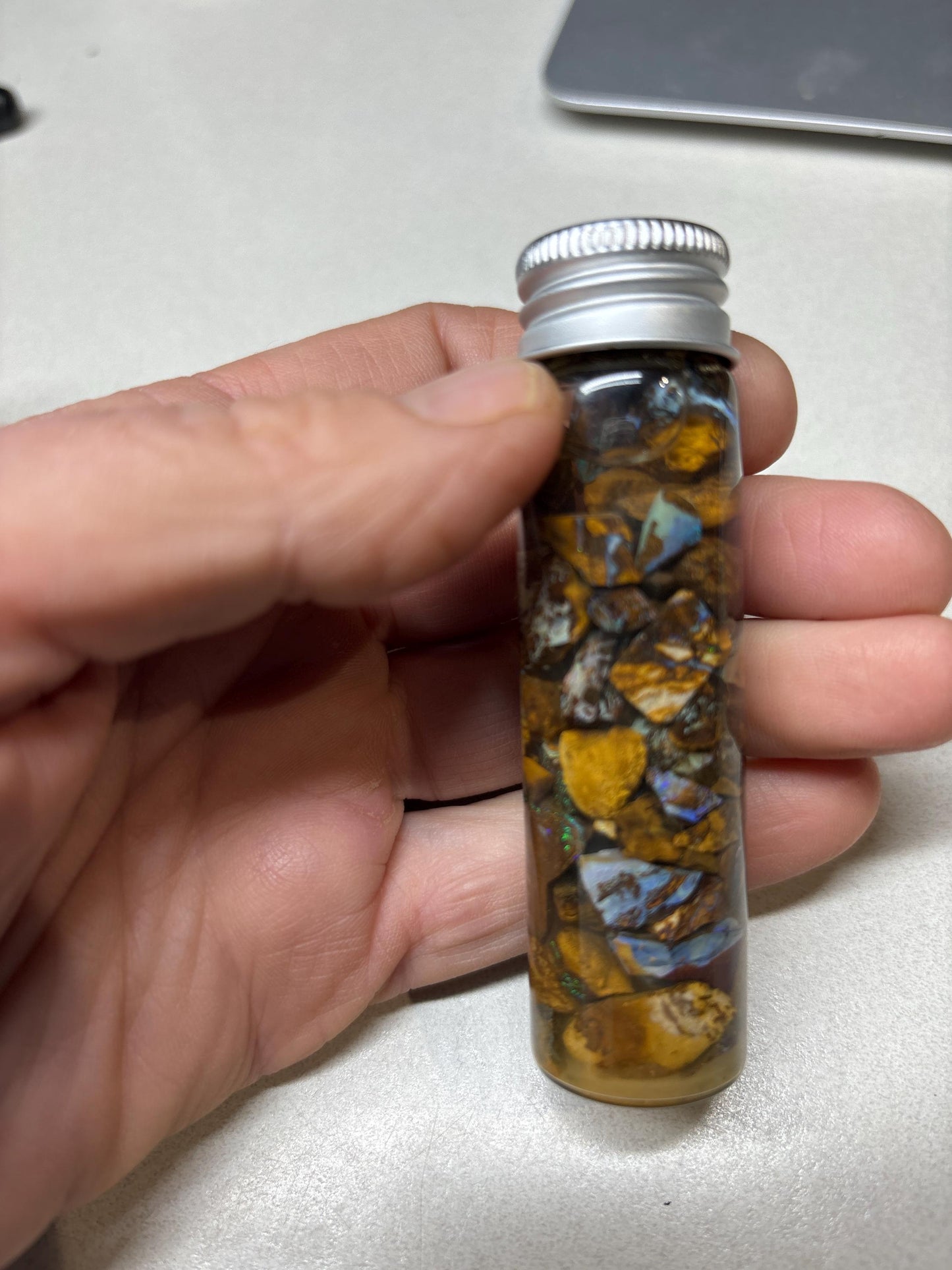 chip jar - boulder opal