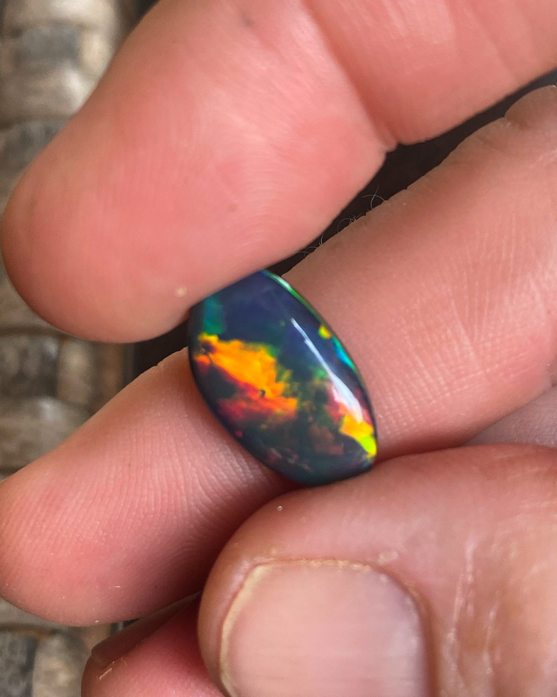 Stunning reds - Lightning Ridge Doublet