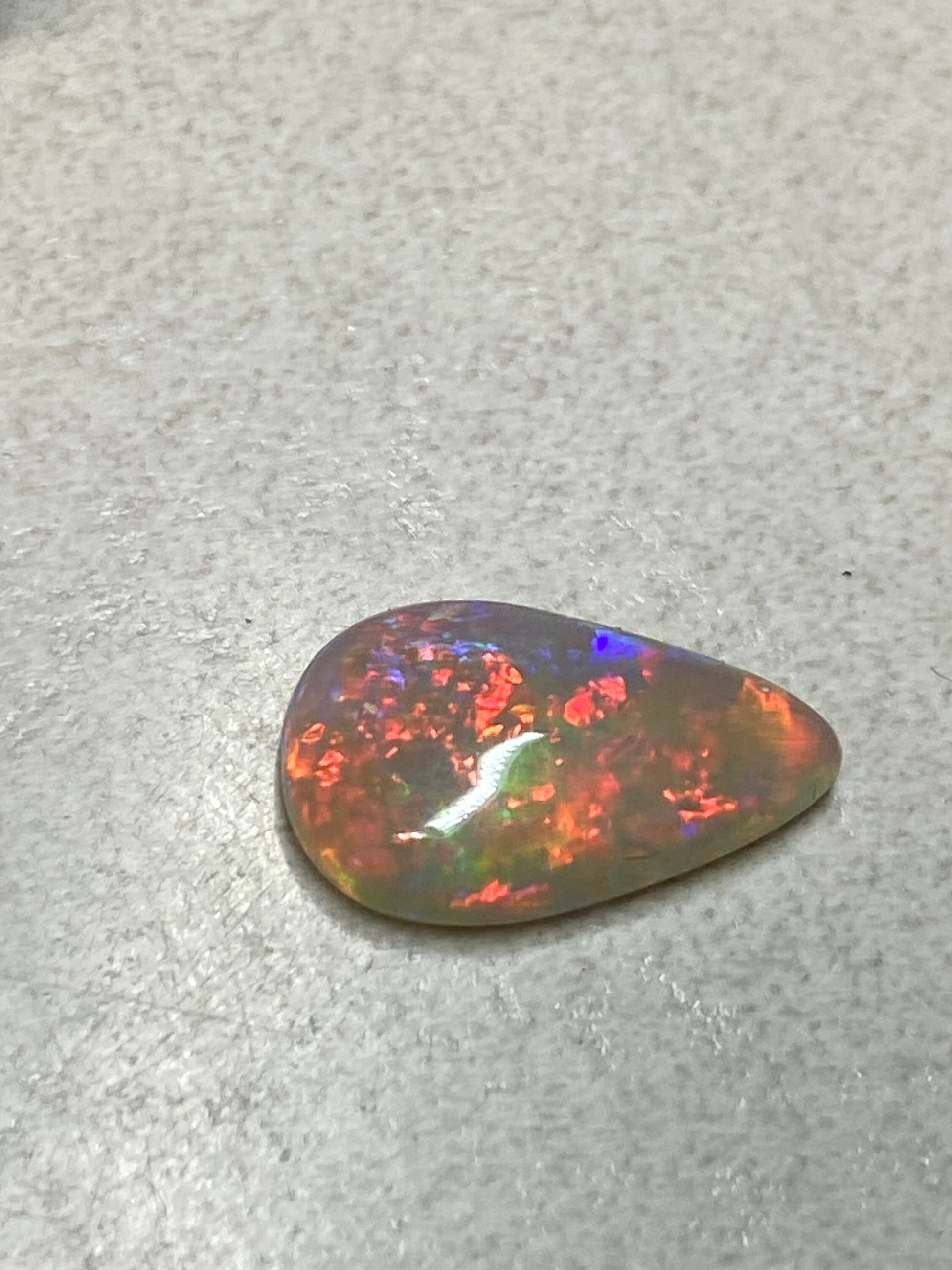 Beautiful red play, crystal teardrop