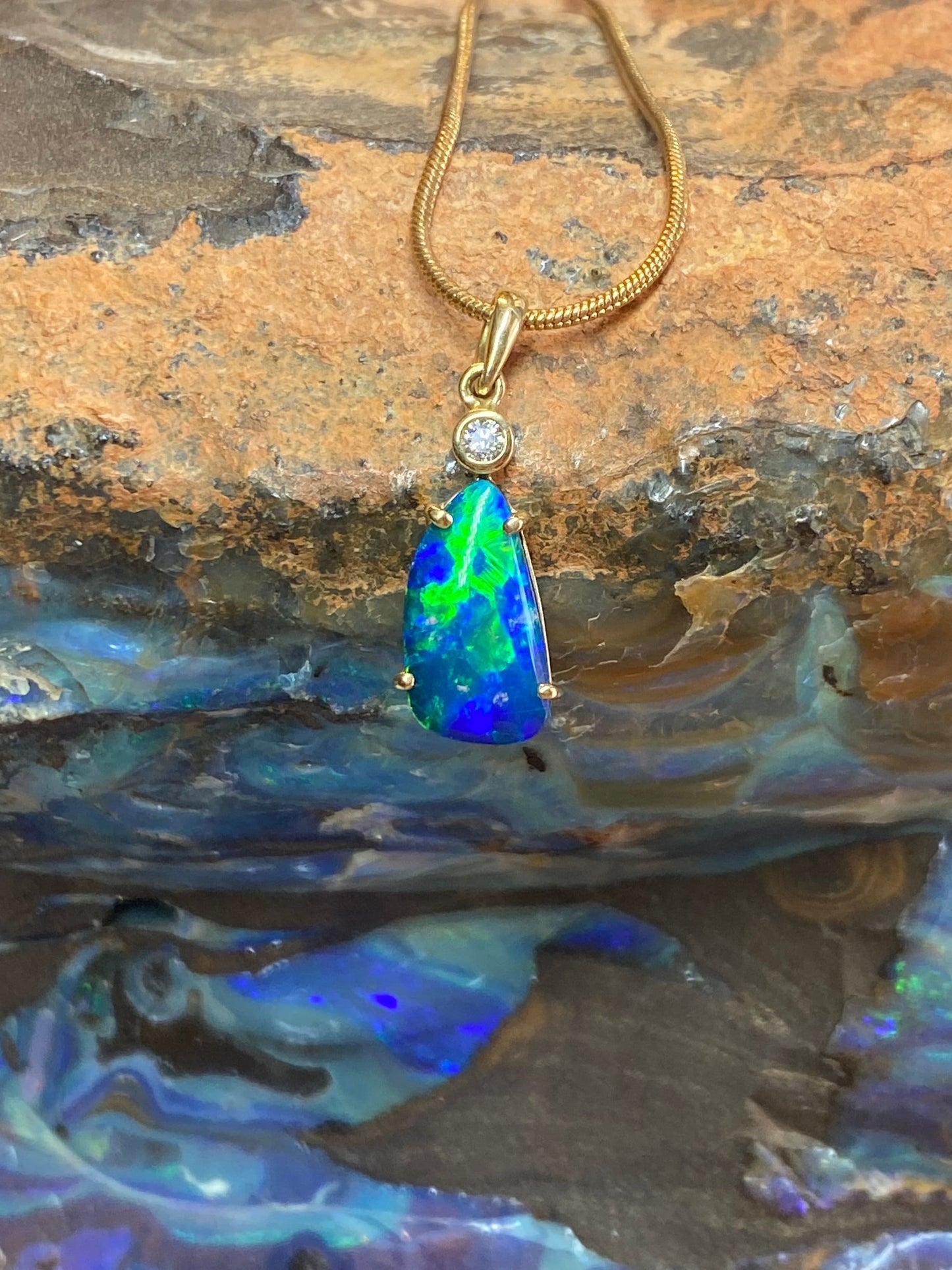 Stunning Bright Opal Pendant