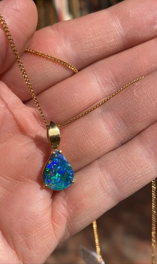 Original Opal pendant, unique modern design