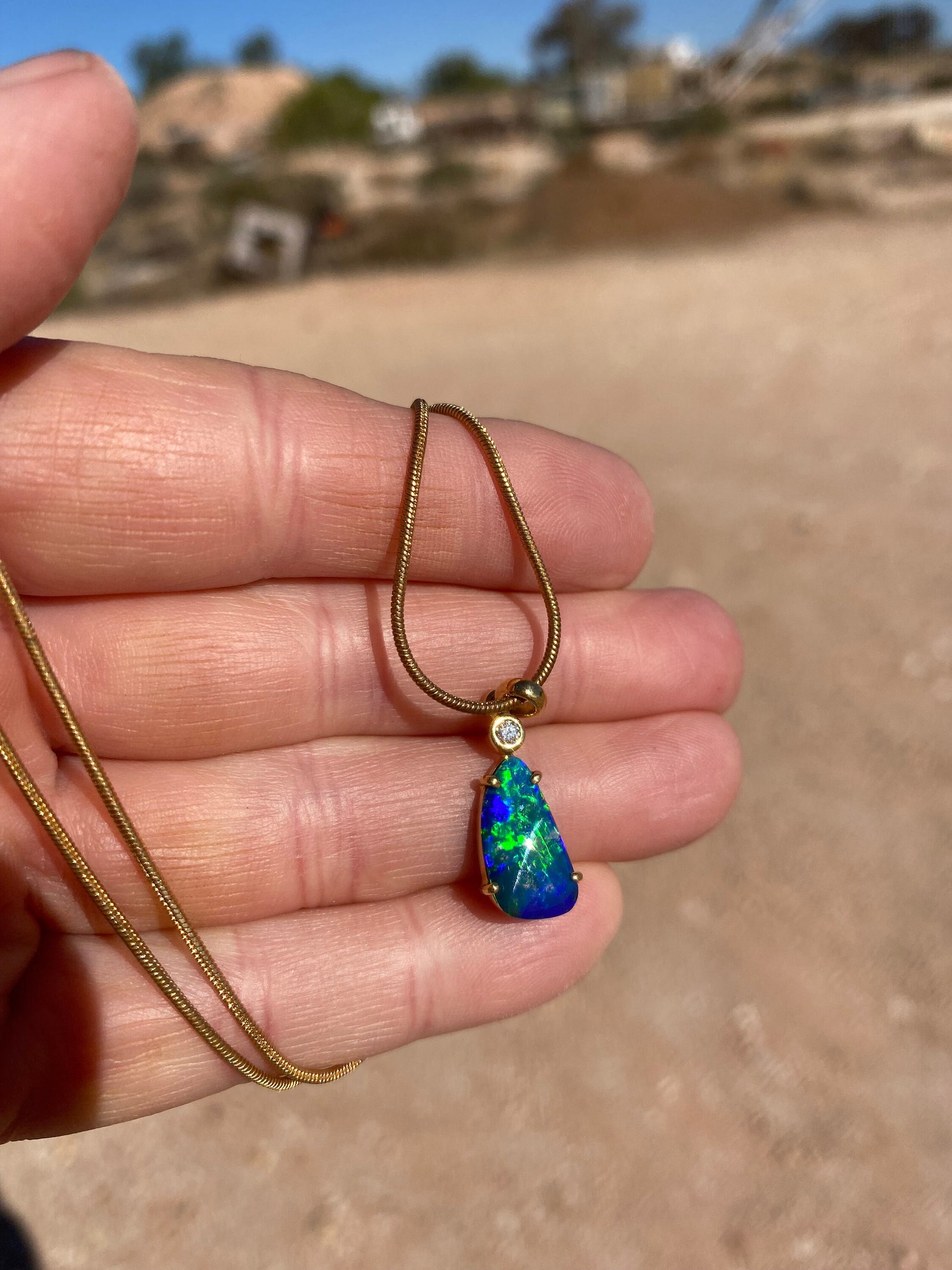 Stunning Bright Opal Pendant
