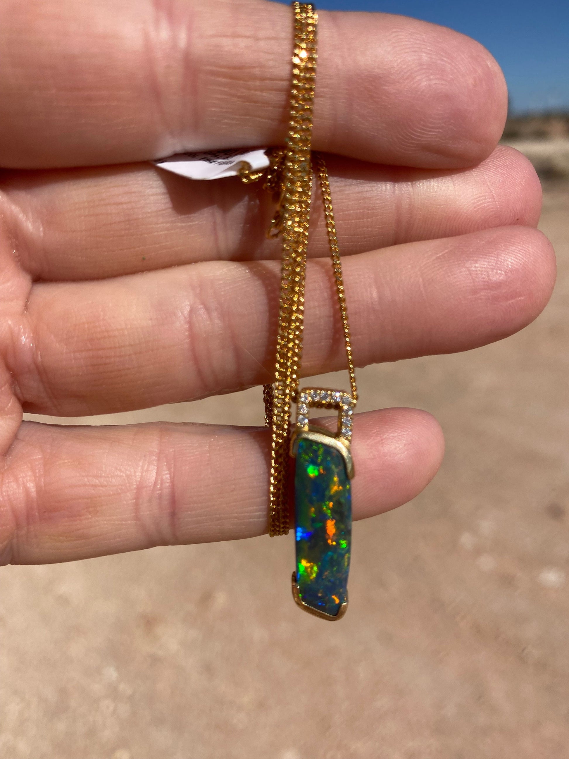 Incredible Black Opal Pendant