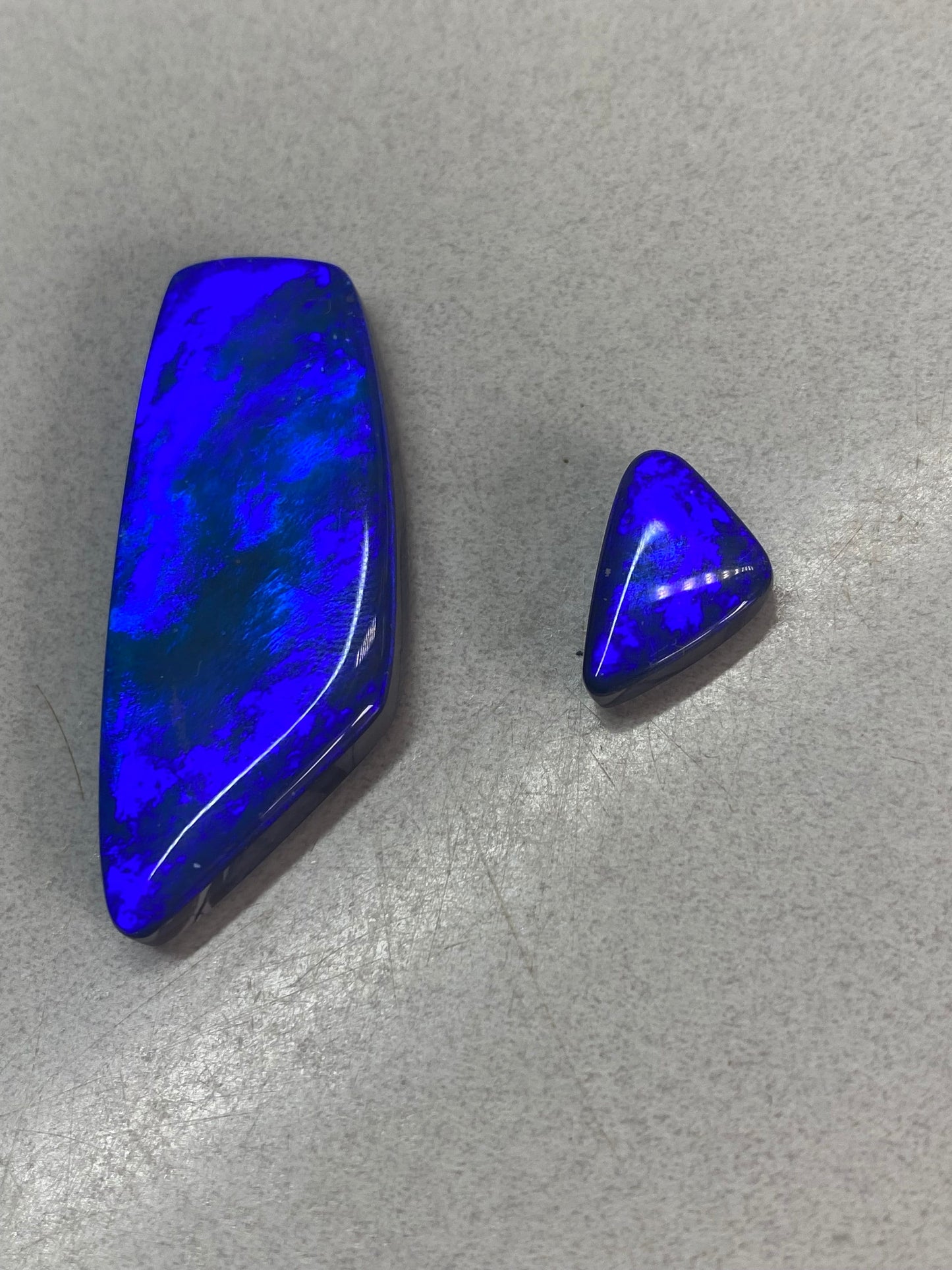 Pendant and Ring Stone set - Lightning Ridge Opal Doublets
