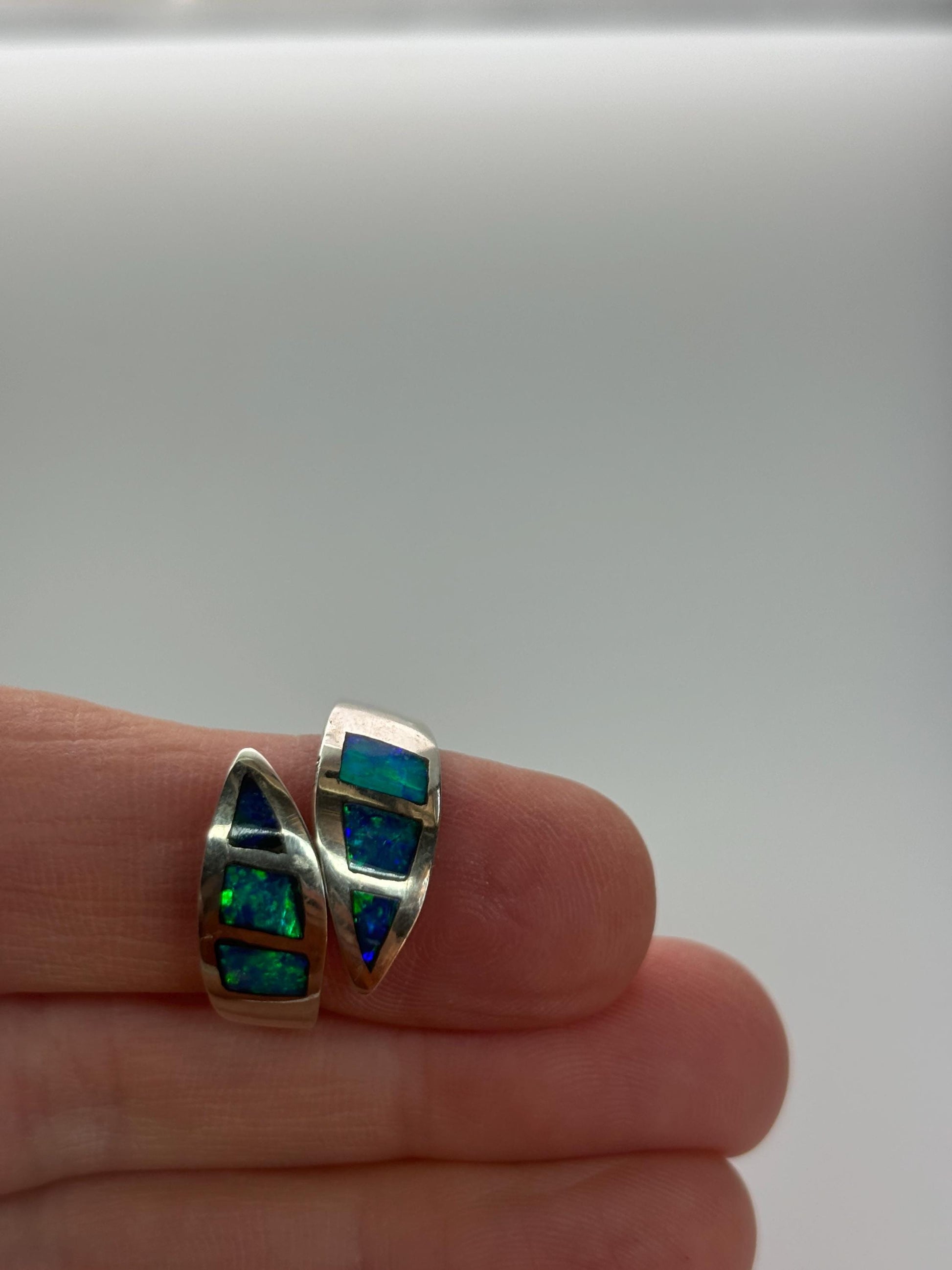 Silver Opal Ring - inlay