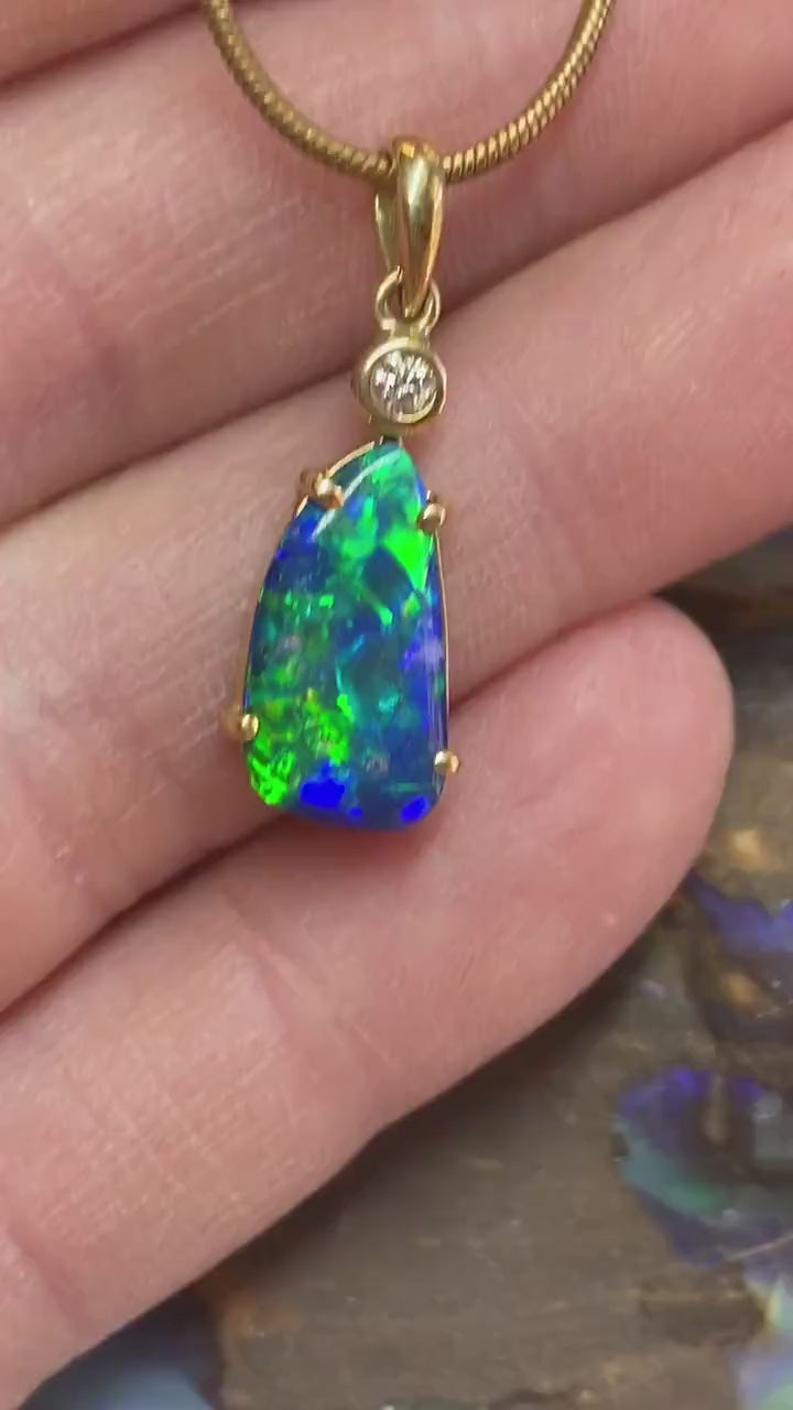 Stunning Bright Opal Pendant