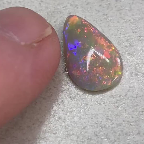 Beautiful red play, crystal teardrop