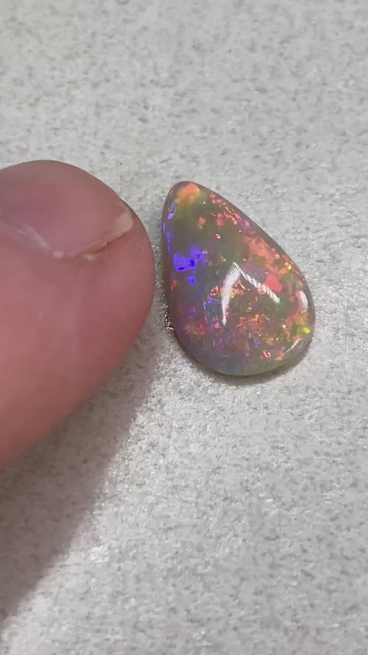 Beautiful red play, crystal teardrop